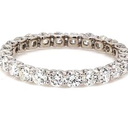 Eternity band in 18K WG with U-prong set (24) round diamonds.  D2.13ct.t.w.  Size 9