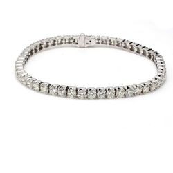 7' Tennis bracelet with crown head set (51) round diamonds.  D7.56ct.t.w.