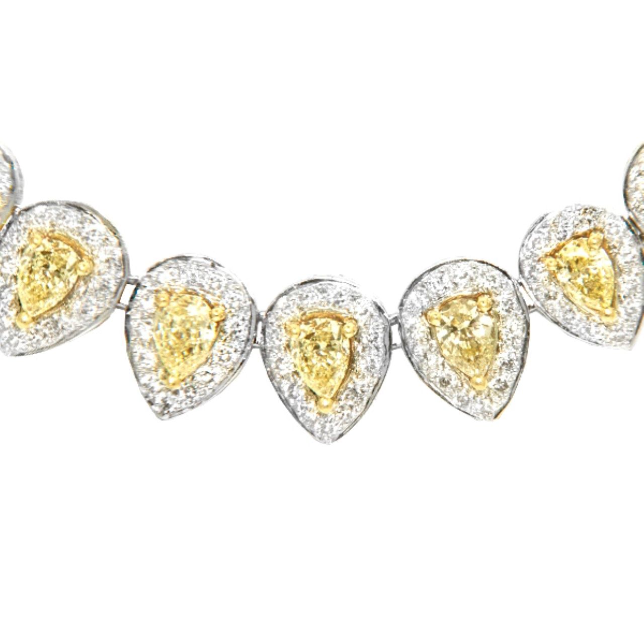 Fancy Yellow Diamond Necklace