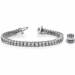 3ctw Diamond Half Bezel Set Bracelet