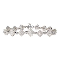 7' Bracelet with round, princess, marquise& princess cut diamonds.  D7.55ct.t.w.