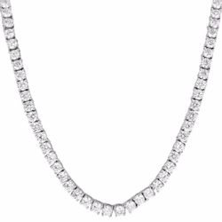 22' Tennis necklace with 4-prong set round diamonds.  D28.32ct.t.w.