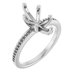 Platinum 12x6 mm Marquise Engagement Ring Mounting