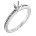 18K White Gold 3.75 mm Round Engagement Ring Mounting