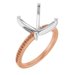 14K Rose/White Gold 9 mm Square Engagement Ring Mounting