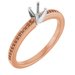 18K Rose/White Gold 3.75 mm Round Engagement Ring Mounting