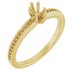 18K Yellow Gold 5x3 mm Pear Engagement Ring Mounting