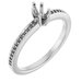 14K White Gold 5x3 mm Marquise Engagement Ring Mounting