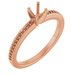 14K Rose Gold 4.1 mm Round Engagement Ring Mounting