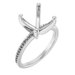 14K White Gold 10 mm Cushion Engagement Ring Mounting