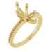 18K Yellow Gold 12x6 mm Marquise Engagement Ring Mounting