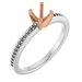 14K White/Rose Gold 4.8 mm Round Engagement Ring Mounting