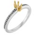 14K White/Yellow Gold 5x3 mm Marquise Engagement Ring Mounting