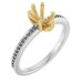 14K White/Yellow Gold 7x5 mm Pear Engagement Ring Mounting
