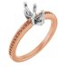 14K Rose/White Gold 8x4 mm Marquise Engagement Ring Mounting