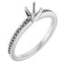 14K White Gold 4.1 mm Round Engagement Ring Mounting