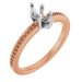 18K Rose/White Gold 7x3.5 mm Marquise Engagement Ring Mounting