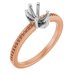 14K Rose/White Gold 7x5 mm Pear Engagement Ring Mounting