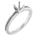 14K White Gold 4.8 mm Round Engagement Ring Mounting