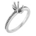 14K White Gold 7x5 mm Pear Engagement Ring Mounting