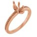 18K Rose Gold 8x4 mm Marquise Engagement Ring Mounting