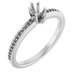 Platinum 5x3 mm Pear Engagement Ring Mounting