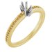 18K Yellow/White Gold 5x3 mm Pear Engagement Ring Mounting