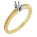 18K Yellow/White Gold 5x3 mm Marquise Engagement Ring Mounting
